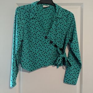 Asos Green and Polka Dot Top